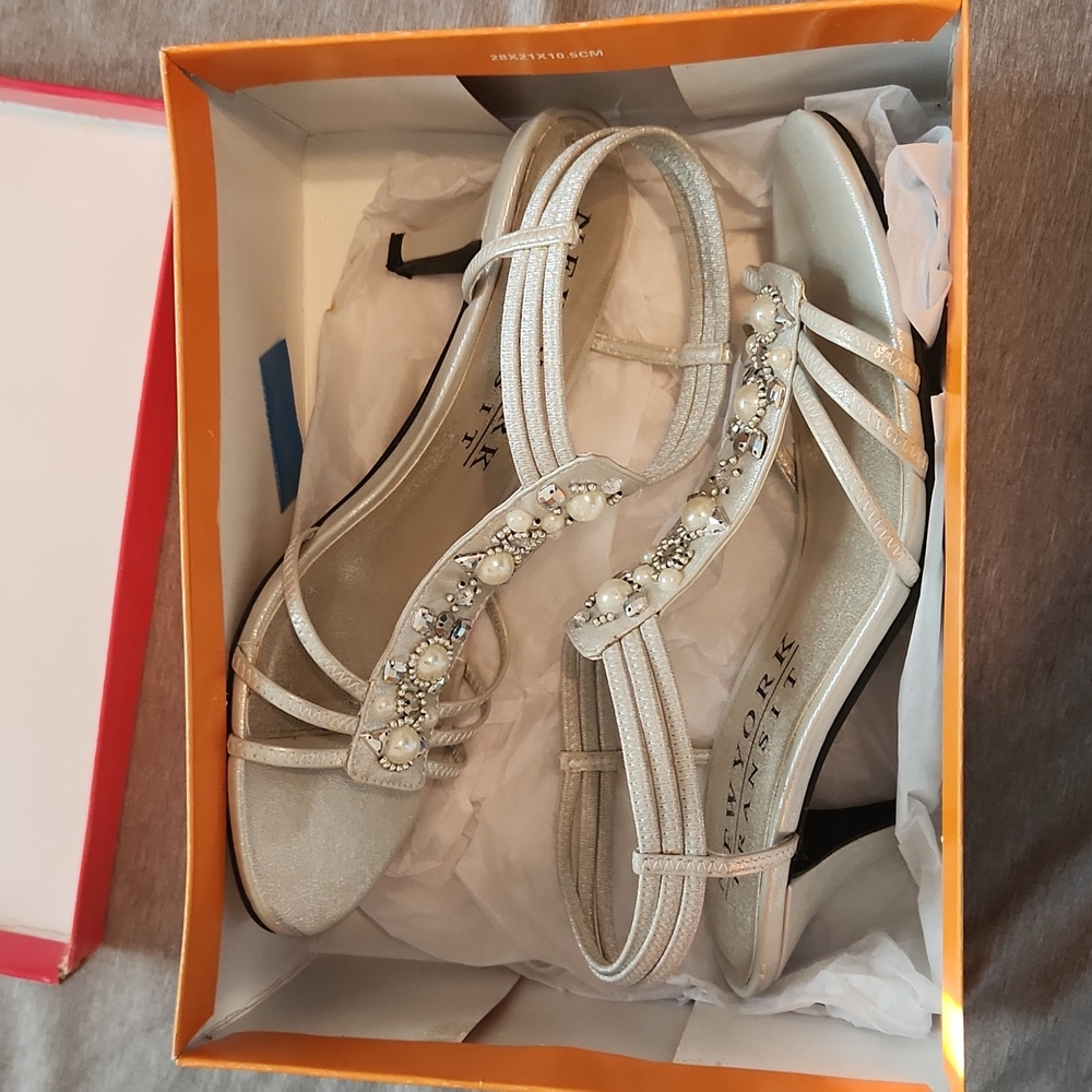 Silver High Heel Sandals
